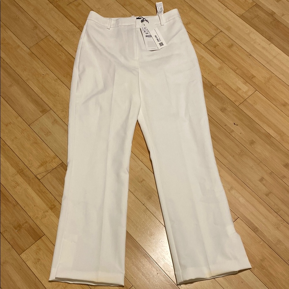 Elegant White Wide-Leg Trousers